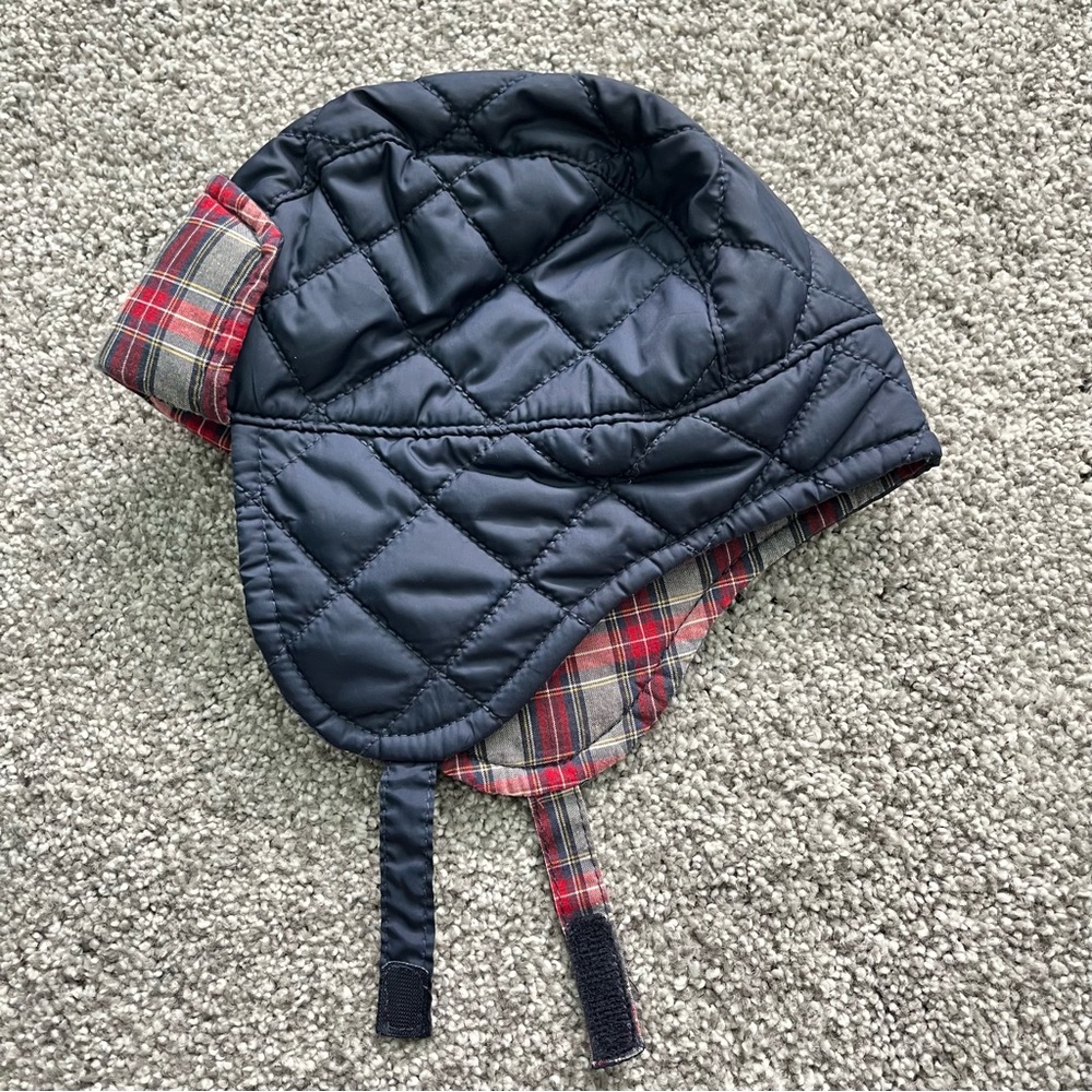 Baby Gap Quilted Navy Blue Trapper Hat NWT from Gap. 6-12 months.